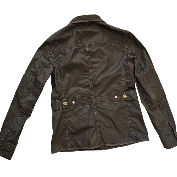 J. Crew Dee Olive Resin-coated twill jacket - Picture 5 of 8